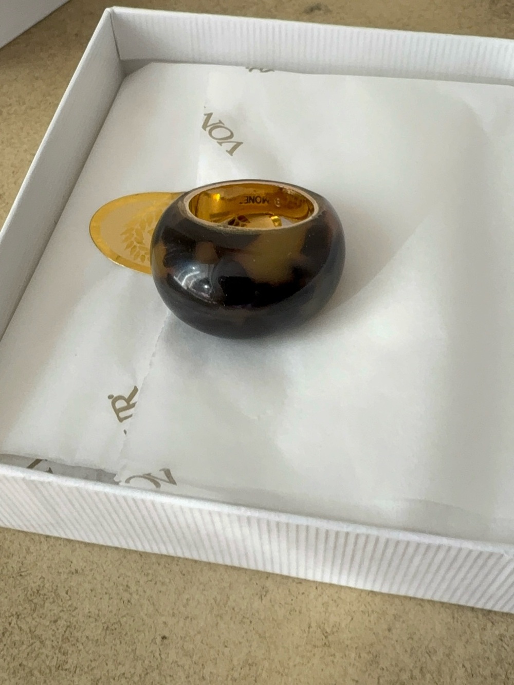Tortoise shell Ring retro